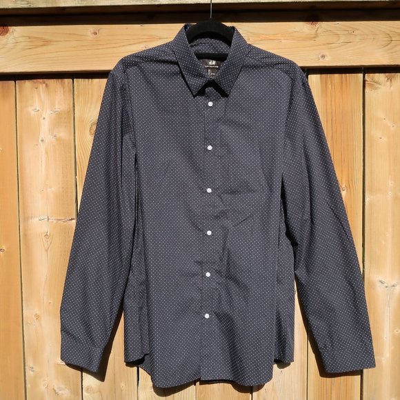 H&M Polka Dot Button Up Long Sleeve - Picture 1 of 2
